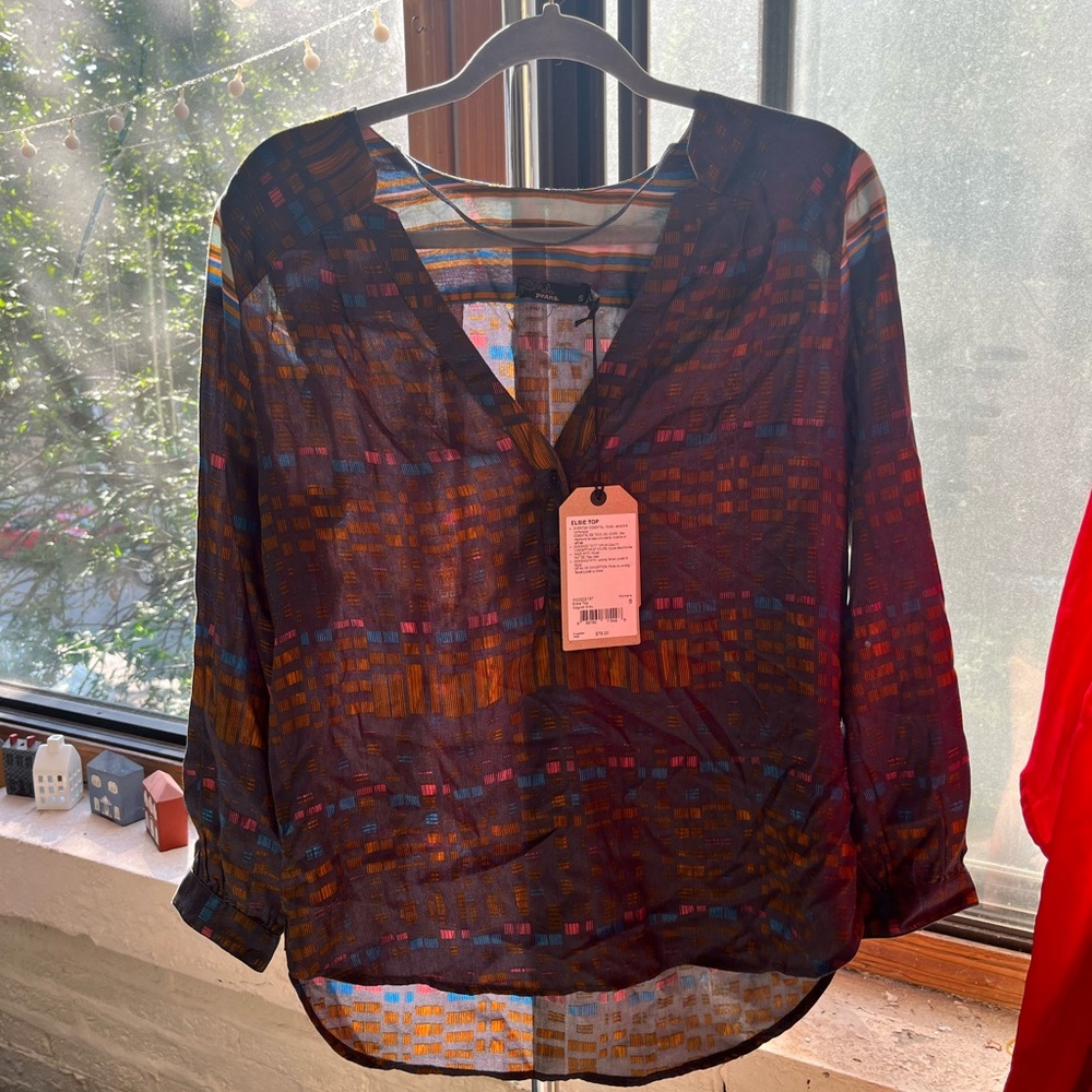 Long Sleeve Prana Blouse Top